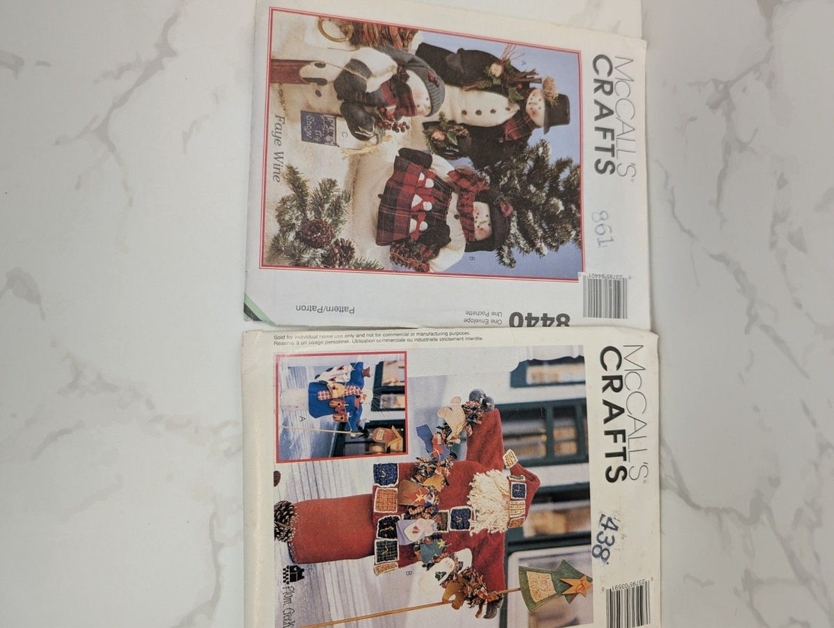 McCall’s Crafts Christmas Pattern Lot 4398 5512 6159 8440 P372 Uncut Holiday