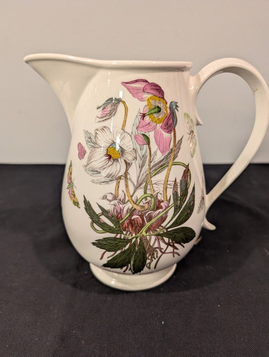 Portmeirion Botanic Garden Large Pitcher Jug 8.75" Pasque Flower Made in Britain