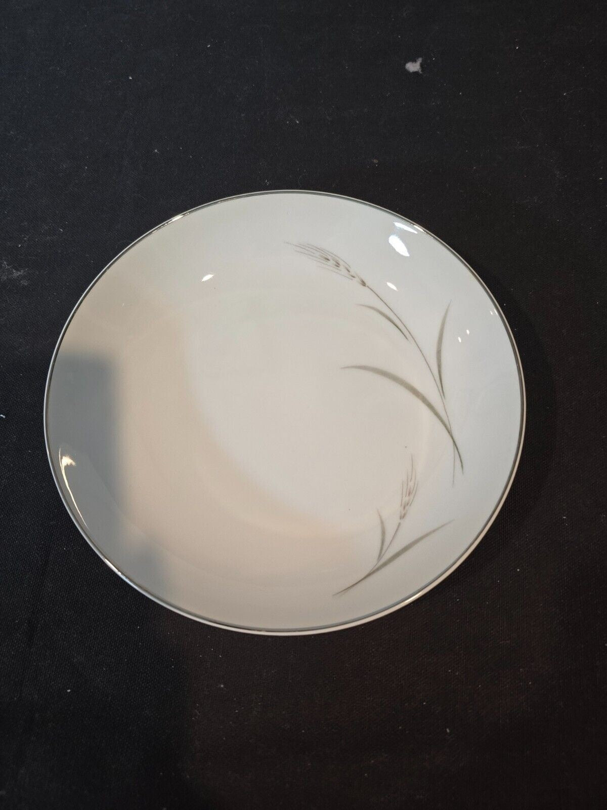 Set of 4  Mikasa Aries 8262 7 3/4" Coup Soup Bowl - Wheat W/Green & Gray Stalk