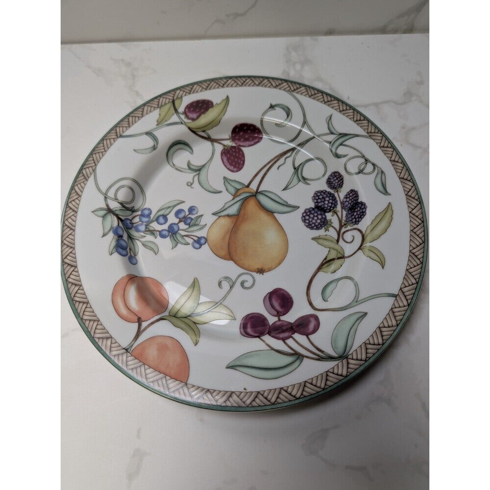 Dansk Umbrian Fruits Set of 4 Salad Plates 9" Portugal