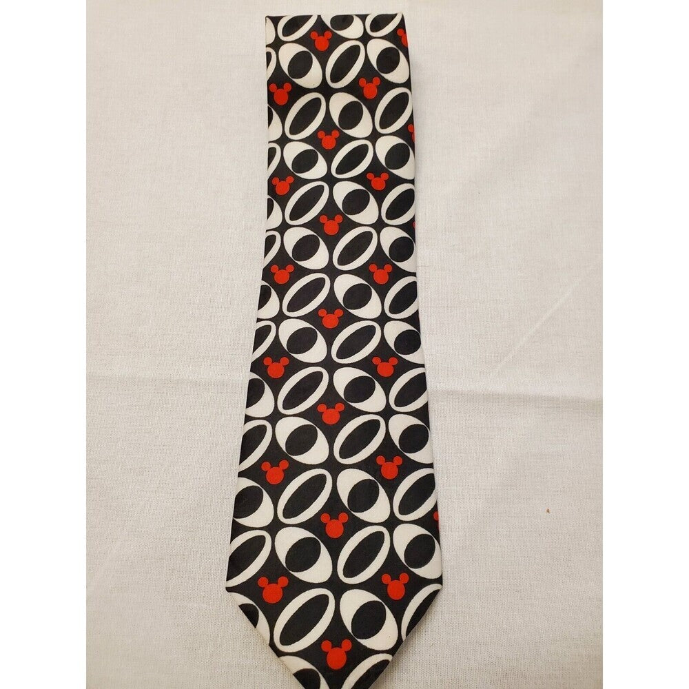 Vtg New w/out tag Disney Tie by Balancine Inc Black/White/Red