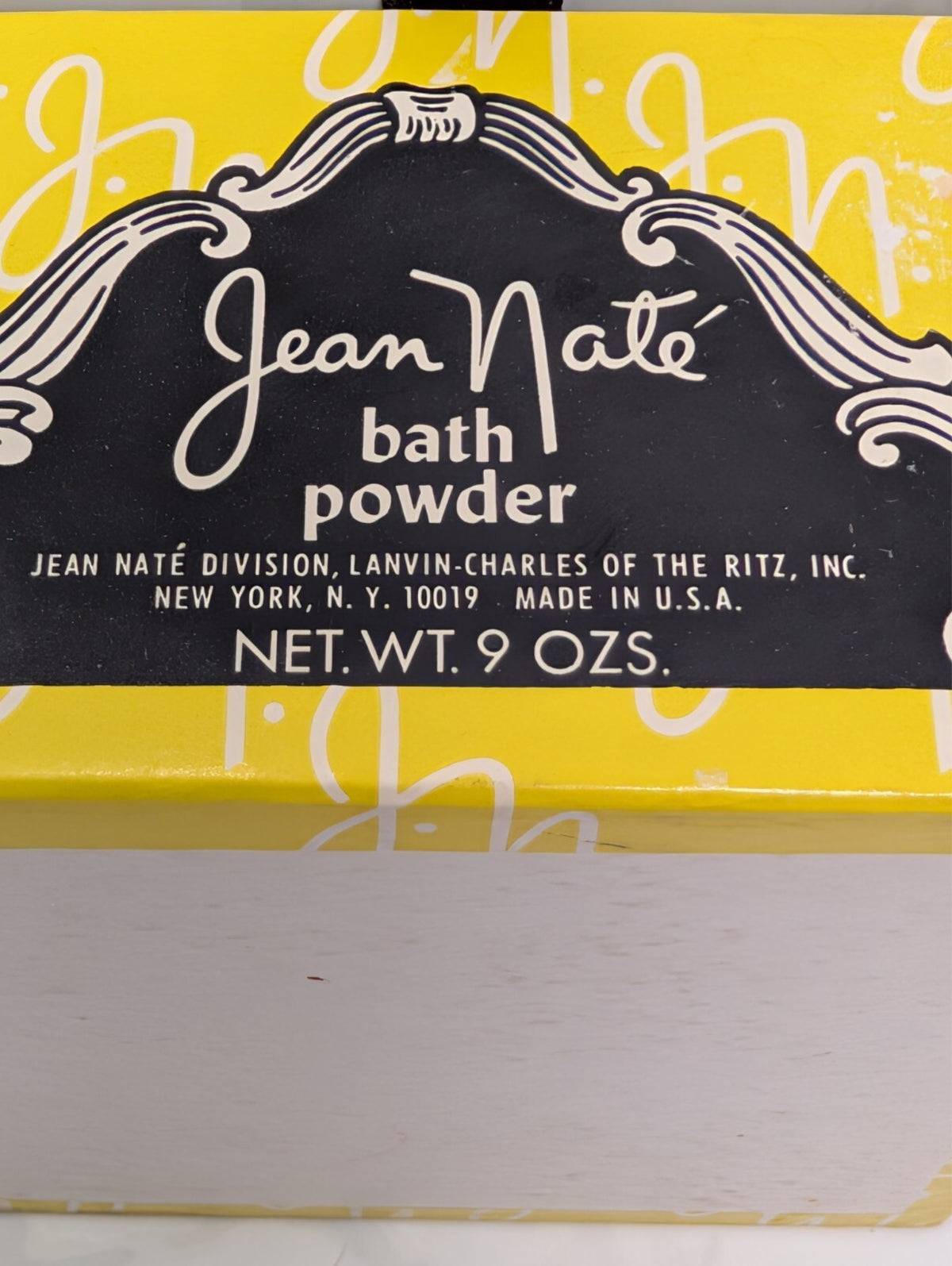 Vintage Jean Nate Bath Powder 9 Oz Box With Puff Lanvin Charles of the Ritz