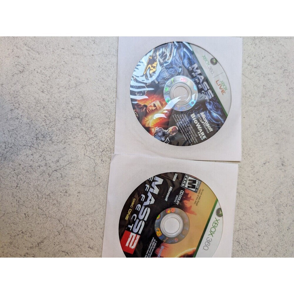 Xbox 360 Game Lot 5 Discs Mass Effect 2 3 Deus Ex KOTOR II Tested