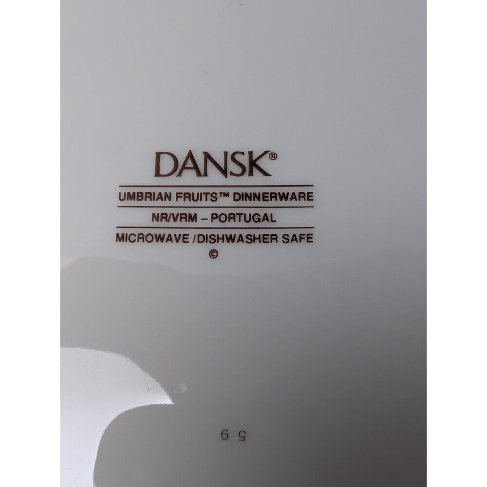 Dansk Umbrian Fruits Set of 4 Salad Plates 9" Portugal