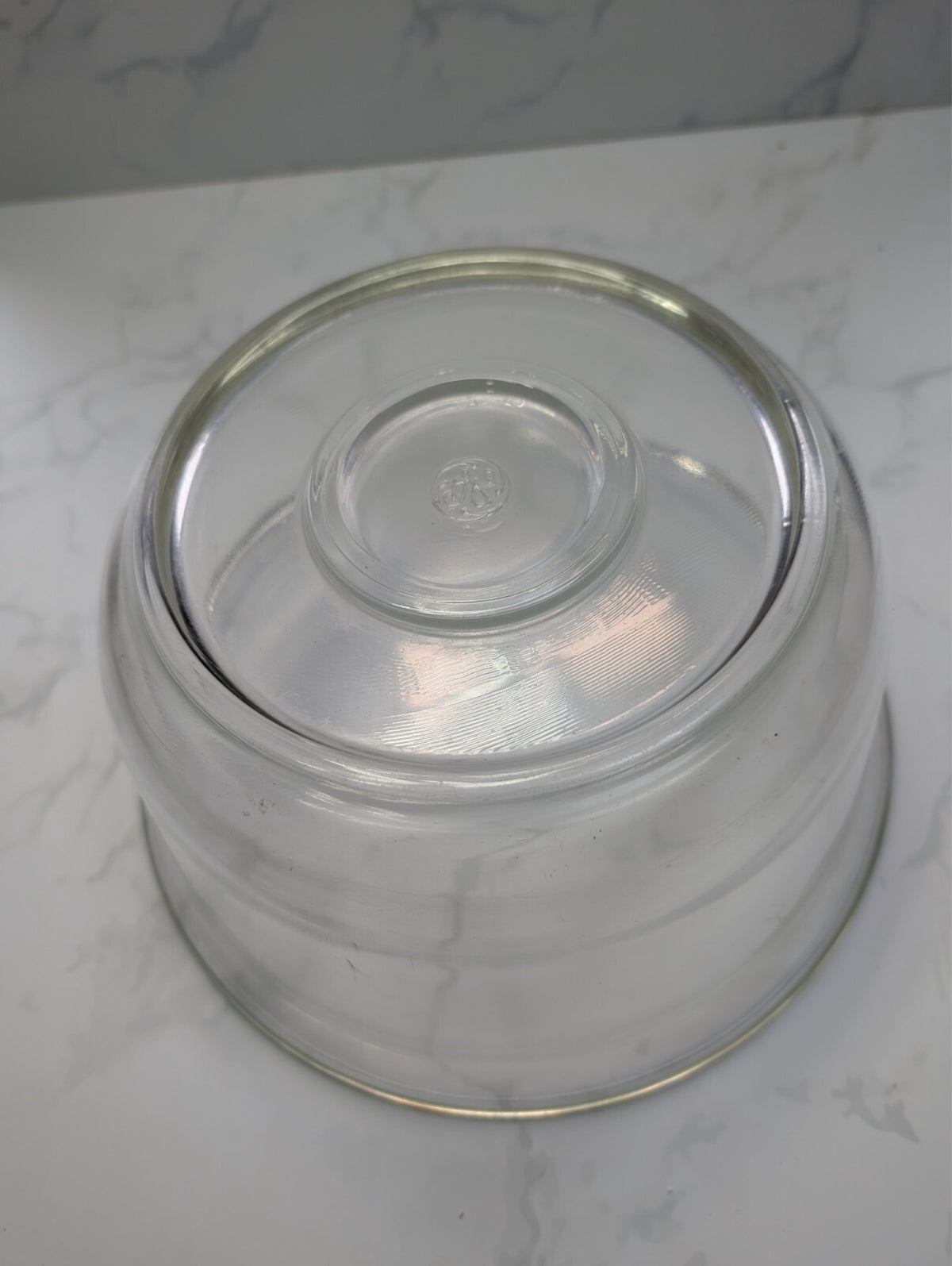 General Electric 13M12 Vintage Large 9.5" Clear Glass Mixing Bowl Ribbed Base