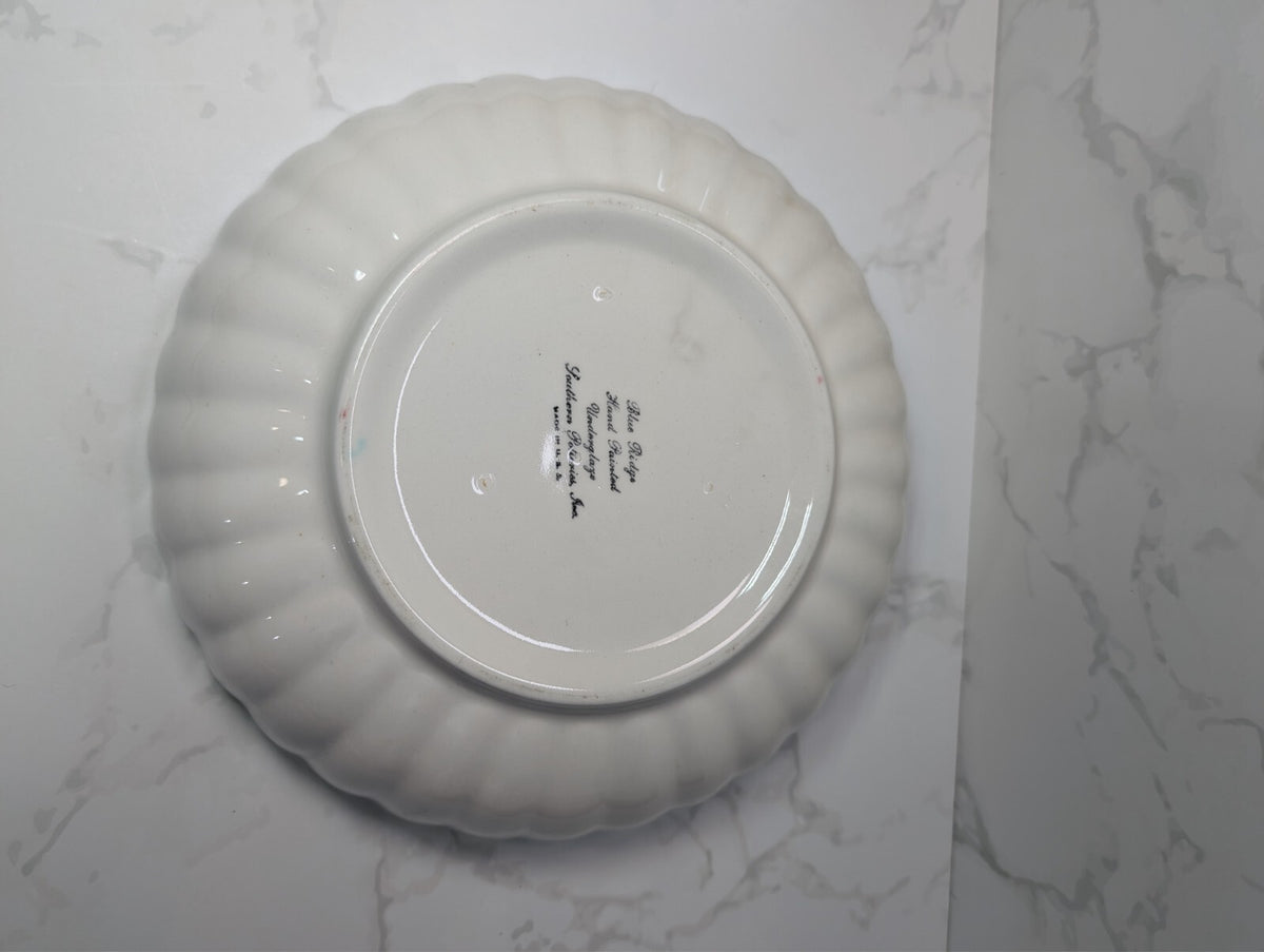 Blue Ridge Laurel Wreath 10.5" Serving Bowl Hand Painted Southern Potteries READ