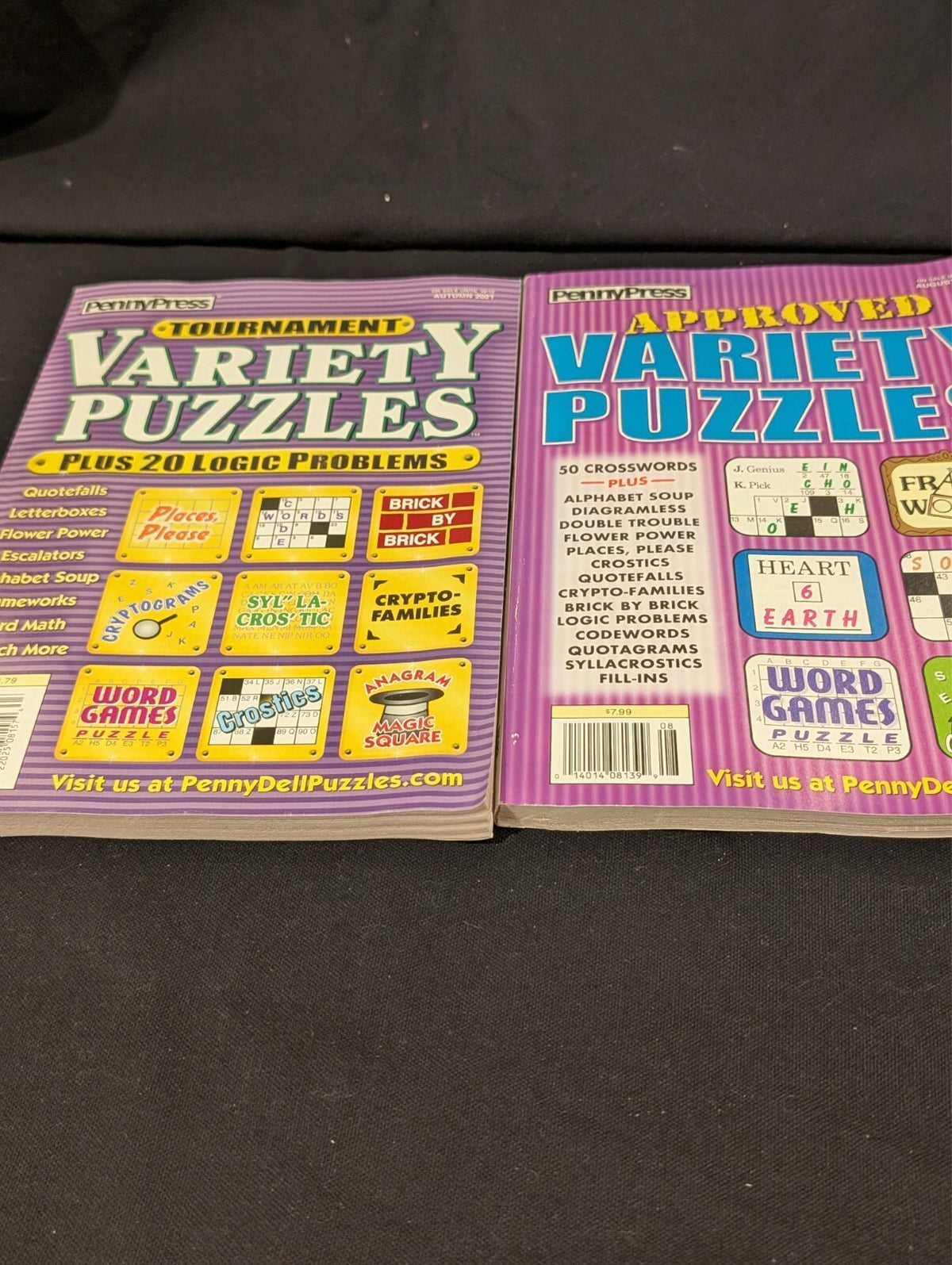 Lot of 8 Penny Press Variety Puzzle Books 2021-2022 New Unused