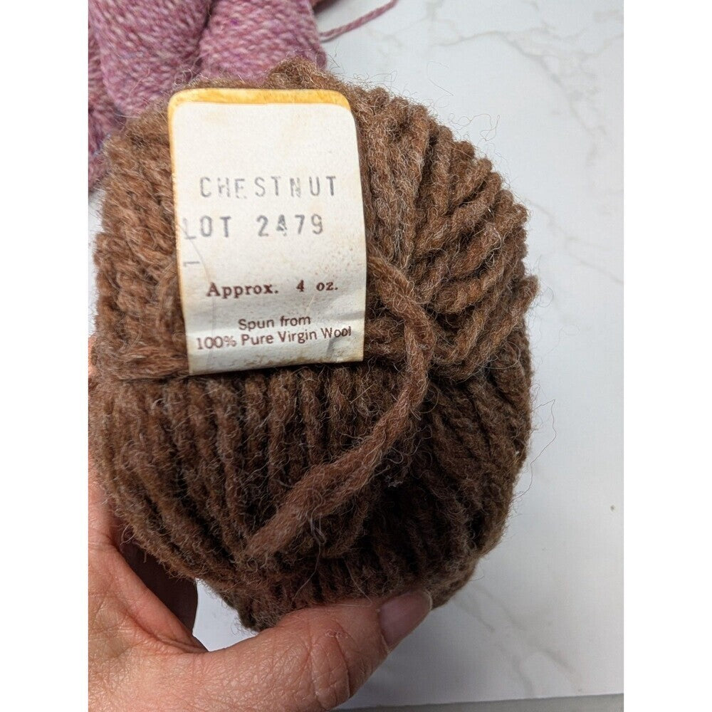Christopher Sheep Farm Wool Yarn Lot 5 Skeins Richmond Maine Handspun