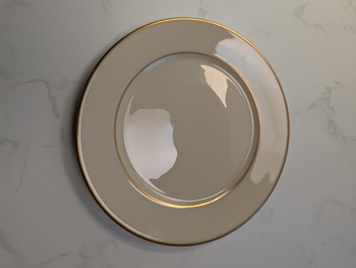 Lenox Hayworth Bread & Butter Plates Set of 4 Ivory Gold Trim 6.5 in USA