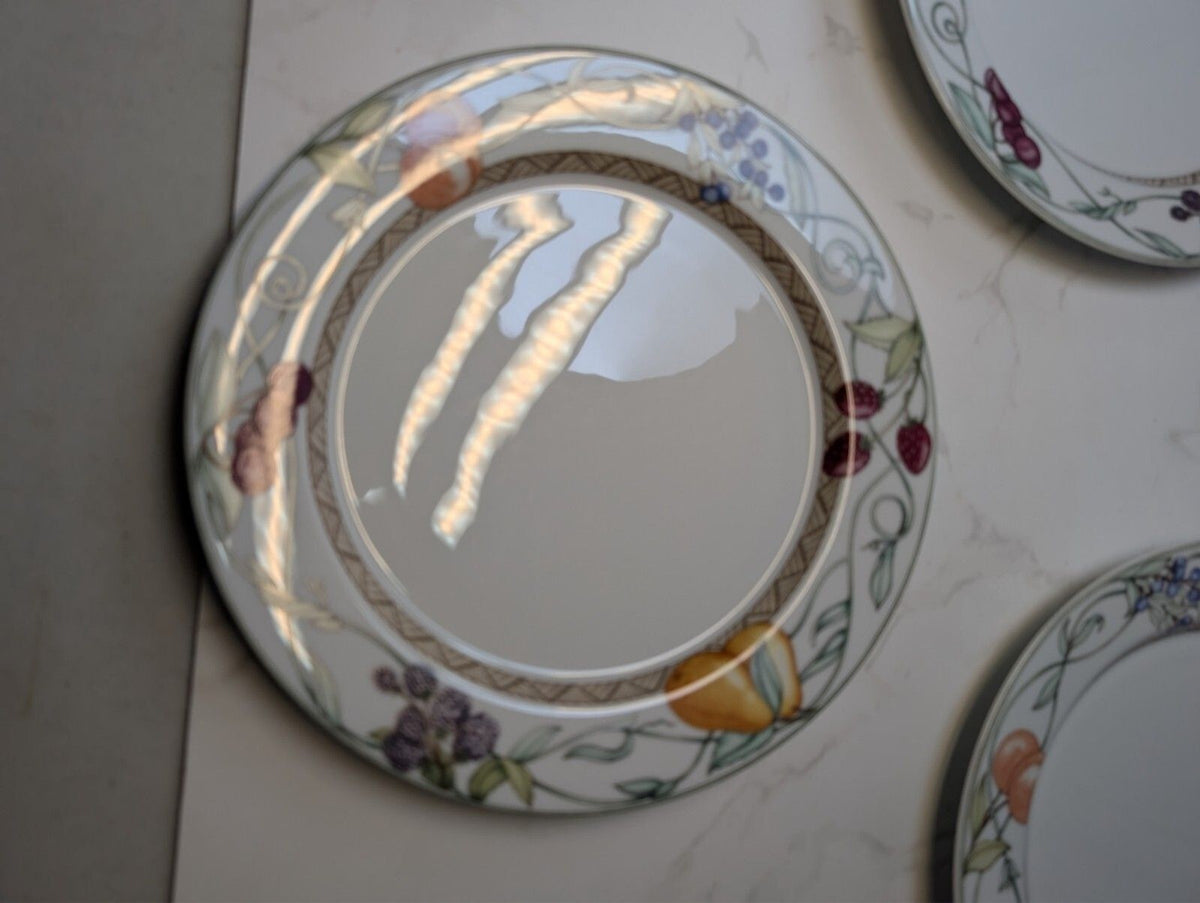 Dansk Umbrian Fruits Set of 4 Dinner Plates 10 7/8 Inch Portugal