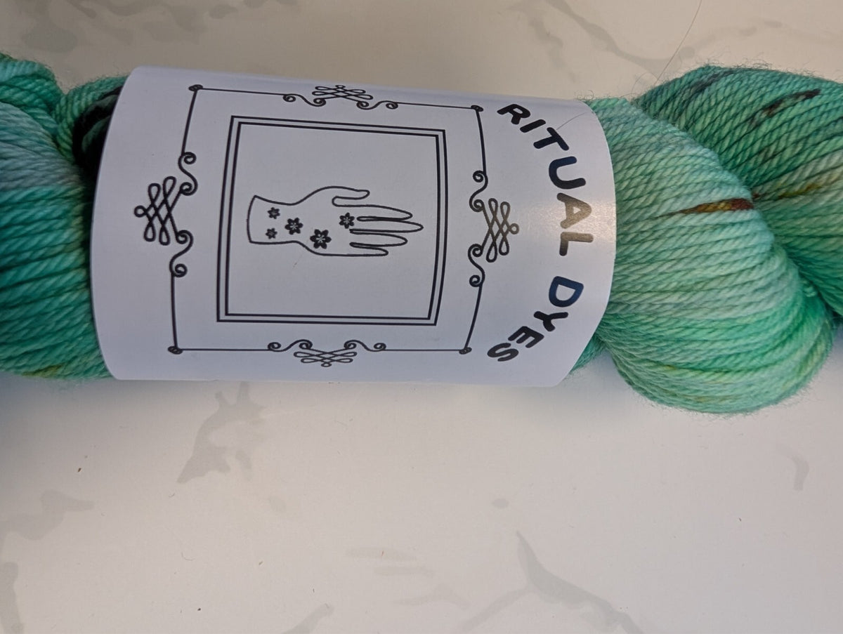 4 Skeins Indie Hand Dyed DK Yarn Ritual Dyes The Yarn Addict Co Hidden Pond 430g