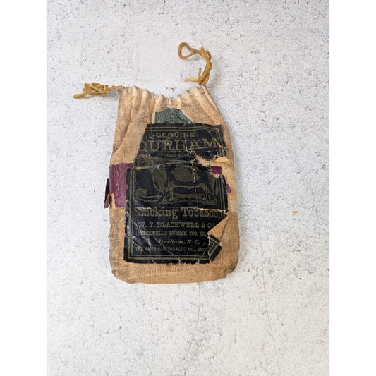 Antique Genuine Durham Tobacco Cloth Pouch W.T. Blackwell Durham NC