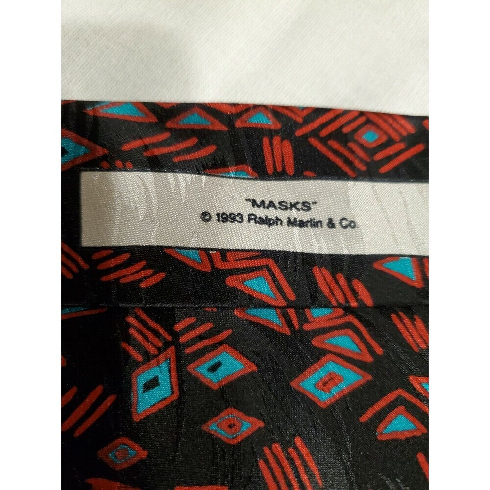 Vintage New w/out Tags 1993 Ralph Marlin Masks Tie