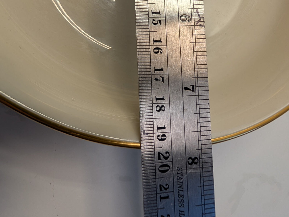 Lenox Hayworth Coupe Soup Bowls Set of 2 Ivory Gold Trim 7.75in USA