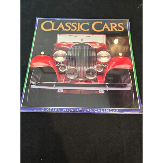 New/Sealed Classic Cars 1997 16 Month Wall Appointment Photo Calendar