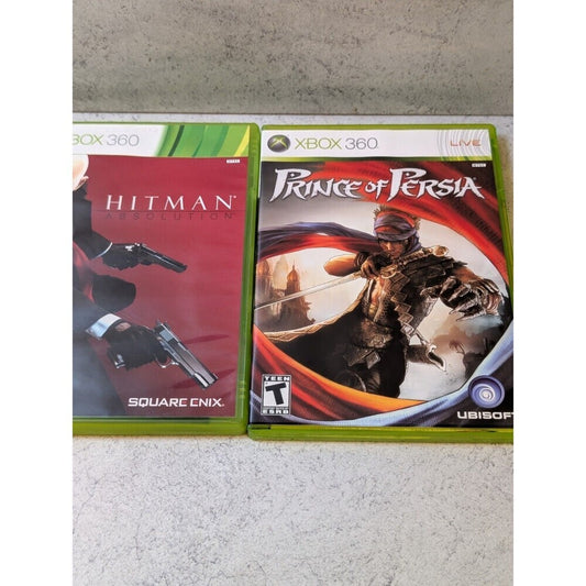 Xbox 360 Game Lot Hitman Absolution Prince of Persia CIB Tested Working