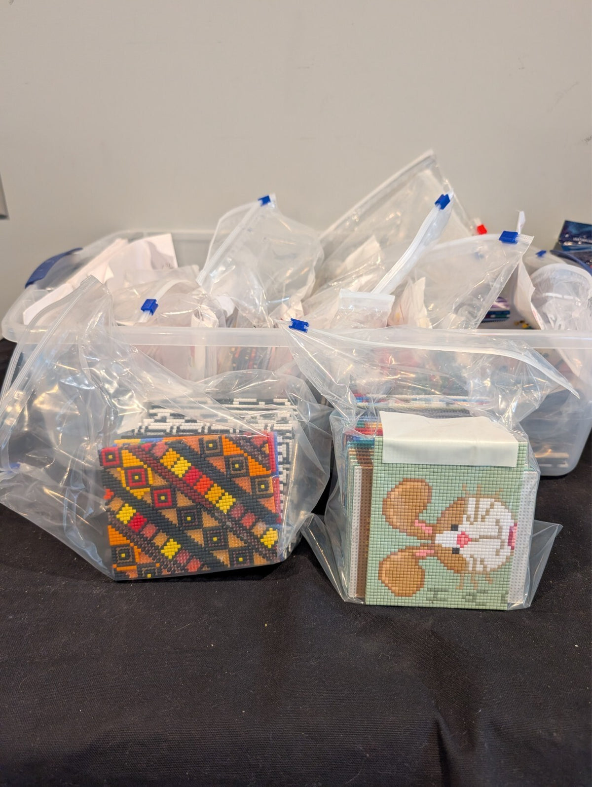 PixelHobby Huge Destash Lot Completed & In Progress Baseplates Patterns 50+ Pcs