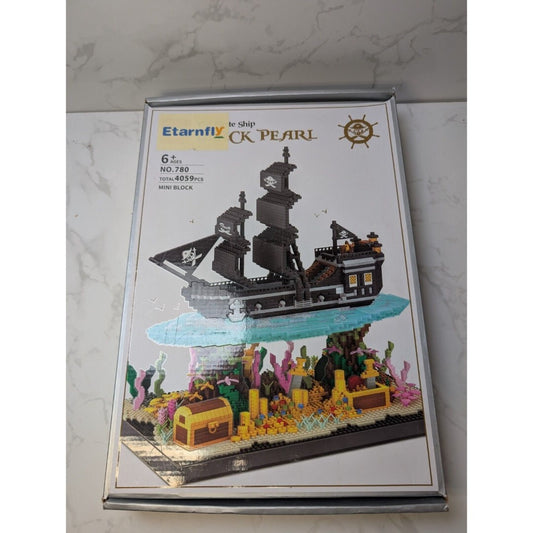 Black Pearl Pirate Ship Mini Building Blocks 4059pc Display Model Sealed