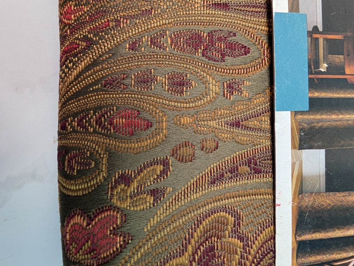 Target Green Paisley Curtain Panels Pair 54 x 84 NOS Discontinued 2009