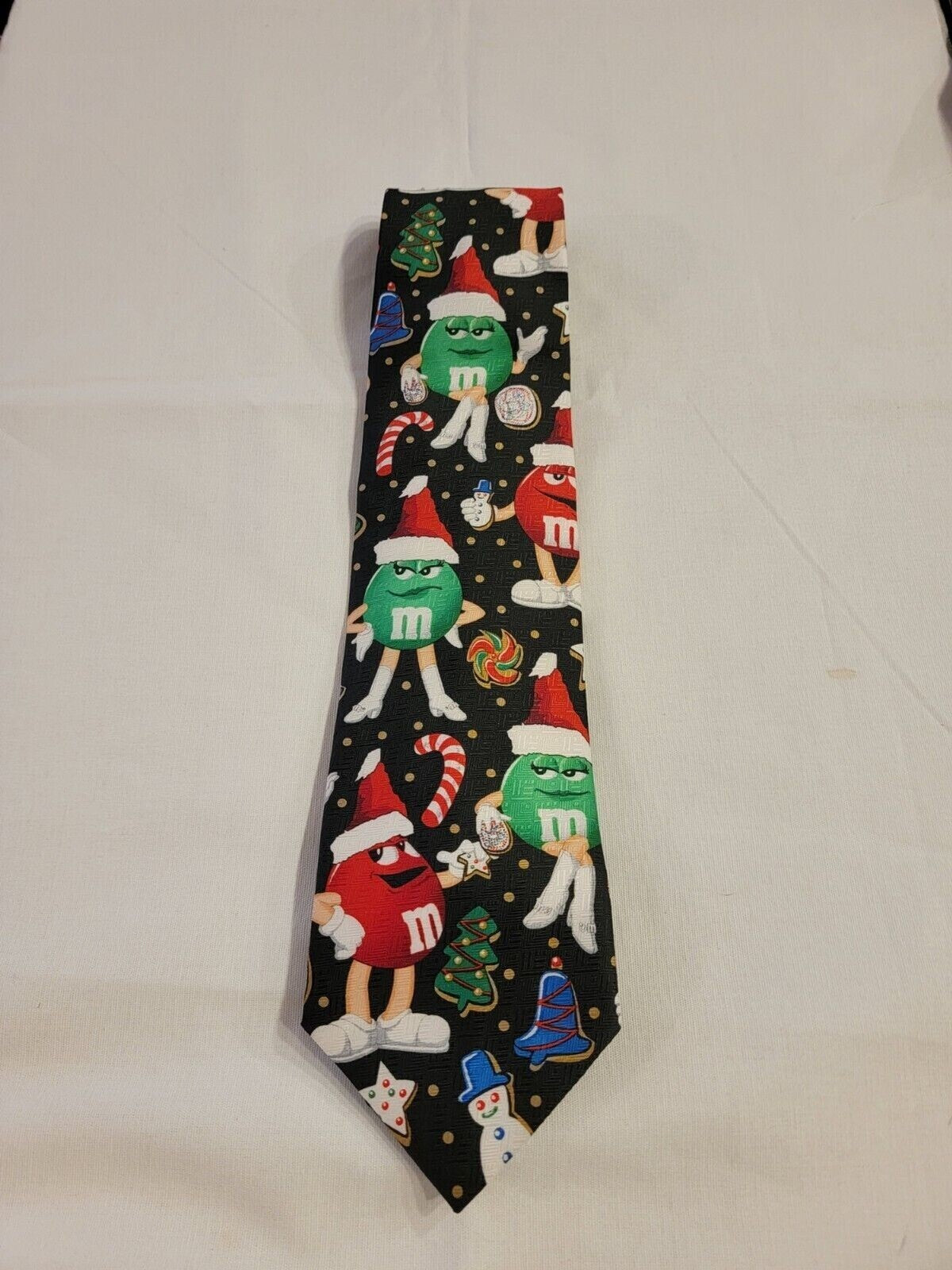Vintage Ralph Marlin  M&M Christmas Cookies And Candies Men's Tie NWT