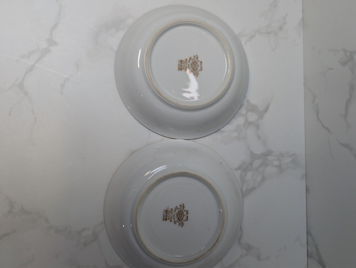 Noritake Christmas Ball No. 175 Fruit Bowls Set of 5 Hand Painted Japan