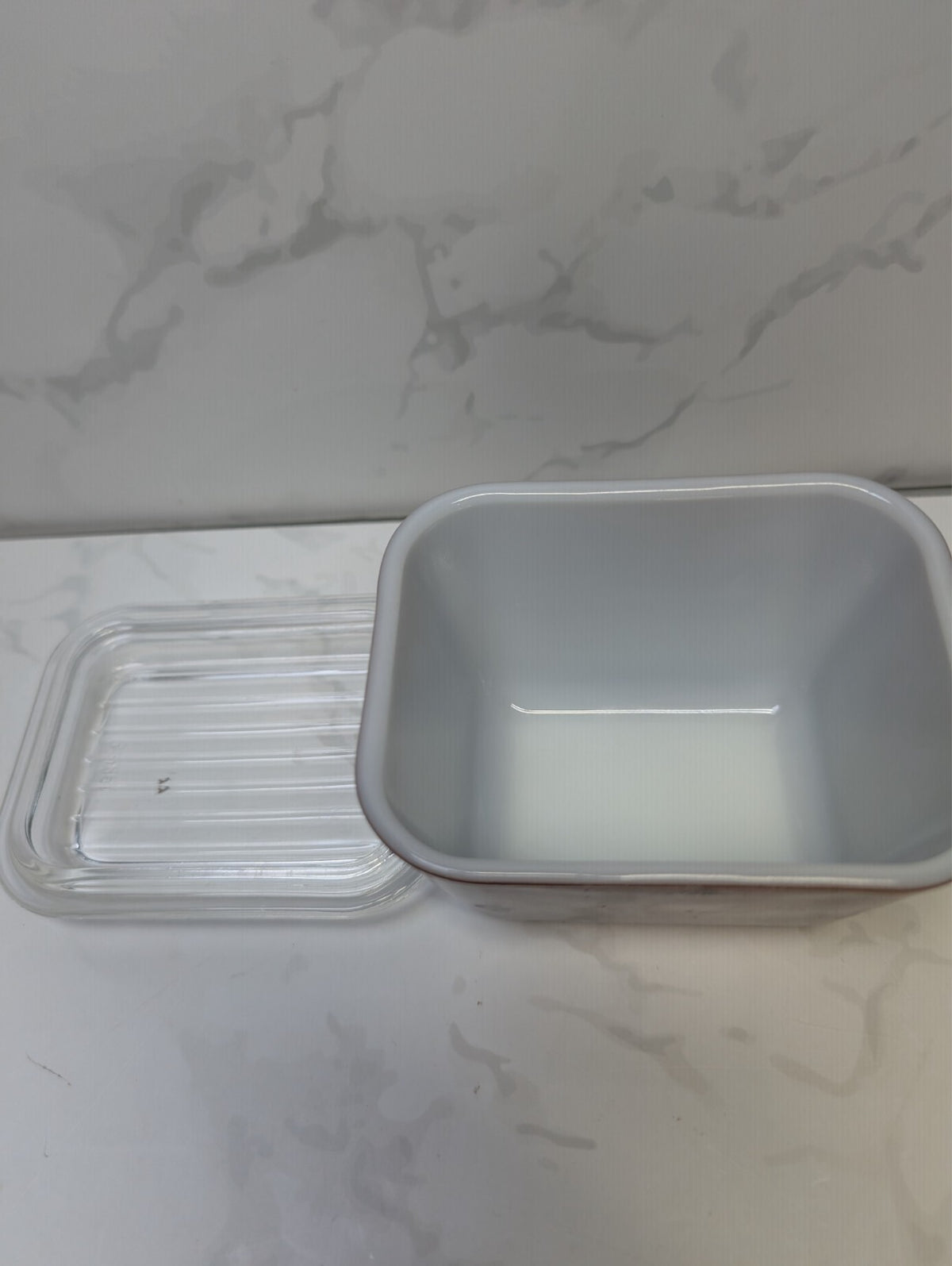 Vintage Pyrex Refrigerator Dishes 501 502 Brown Orange Set of 3 w/Lids USA