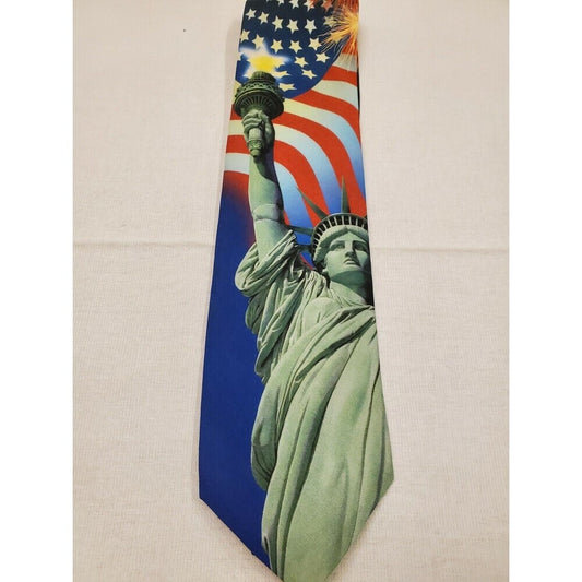 Vintage New w/out Tags 1999 Ralph Marlin Liberty Collage Tie