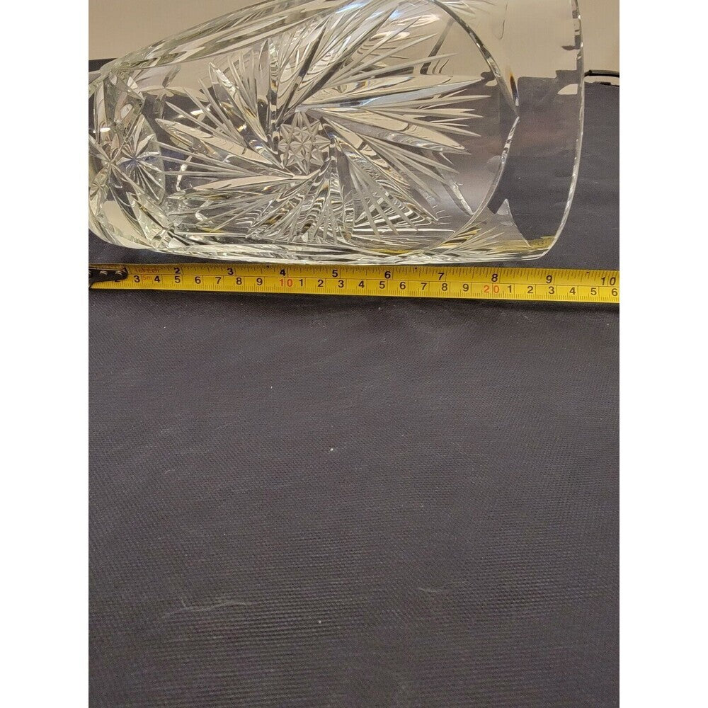 American Brilliant Hobstar/Pinwheel Cut Crystal/Glass Vase, ~1880-1900