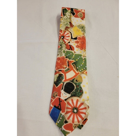 Vintage 1998 Ralph Marlin Christmas Cookies Men's Tie