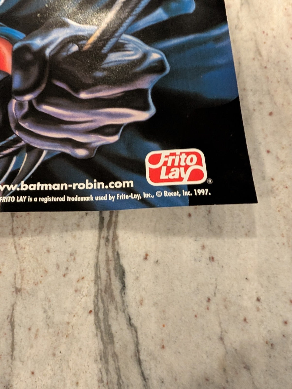 1997 Batman & Robin Movie Promo Poster Frito Lay Wal-Mart DC Comics George Cloon