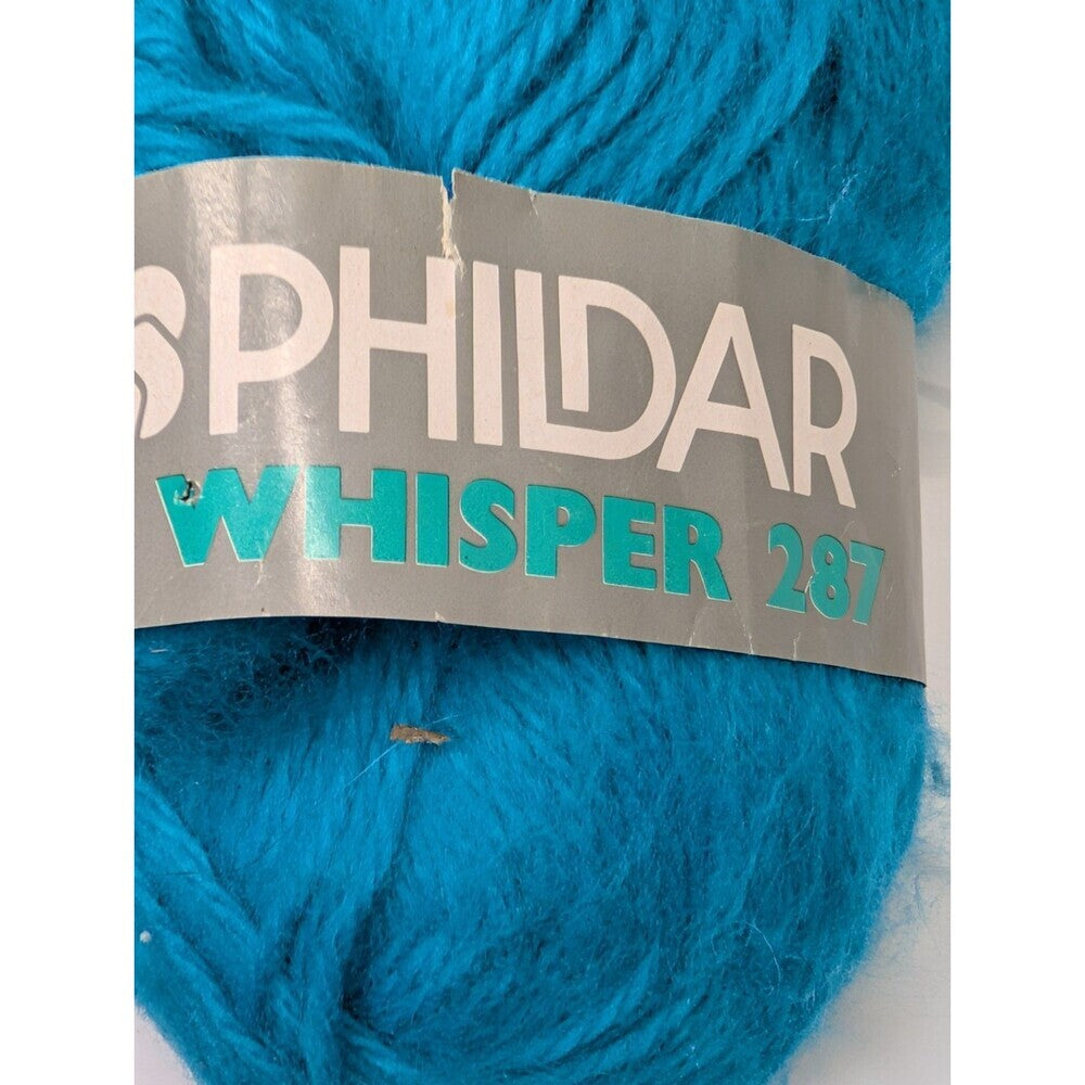 Yarn Lot Bernat Cashmere Natural Blends Rain Blue + Phildar Whisper Teal Mixed