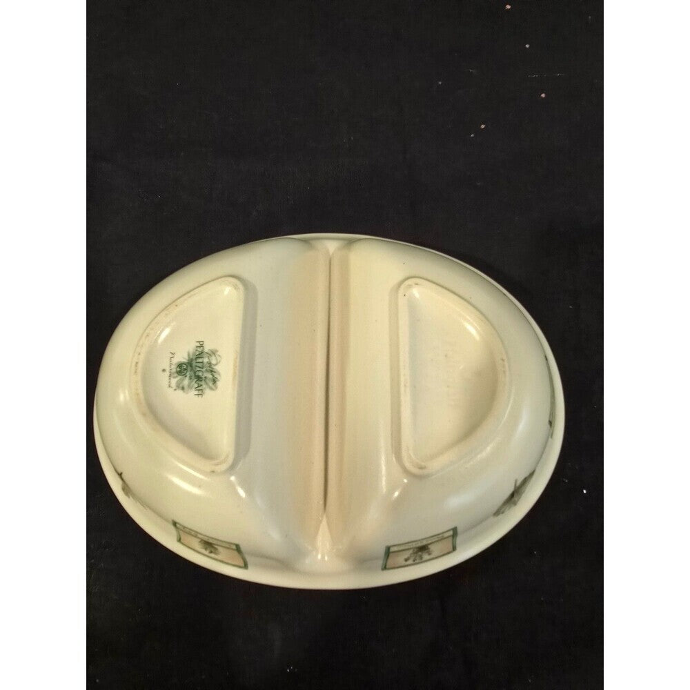 Pfaltzgraff Naturewood 10" Divided Serving  Dish/Bowl – Herb Stoneware