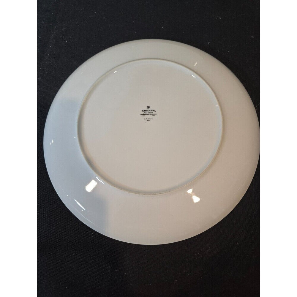 Set of 4  Mikasa Aries 8262 Dinner Plates - Wheat W/Green & Gray Stalk