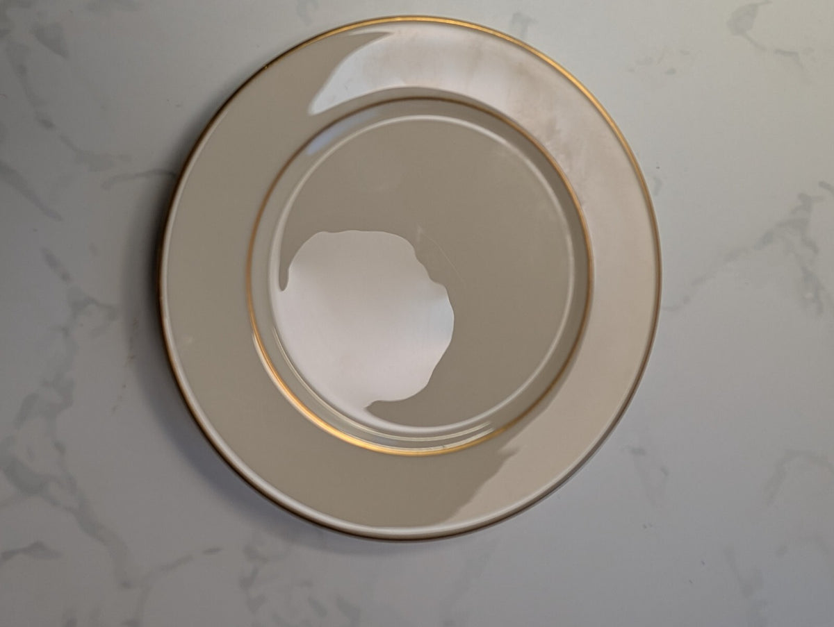 Lenox Hayworth Bread & Butter Plates Set of 4 Ivory Gold Trim 6.5 in USA