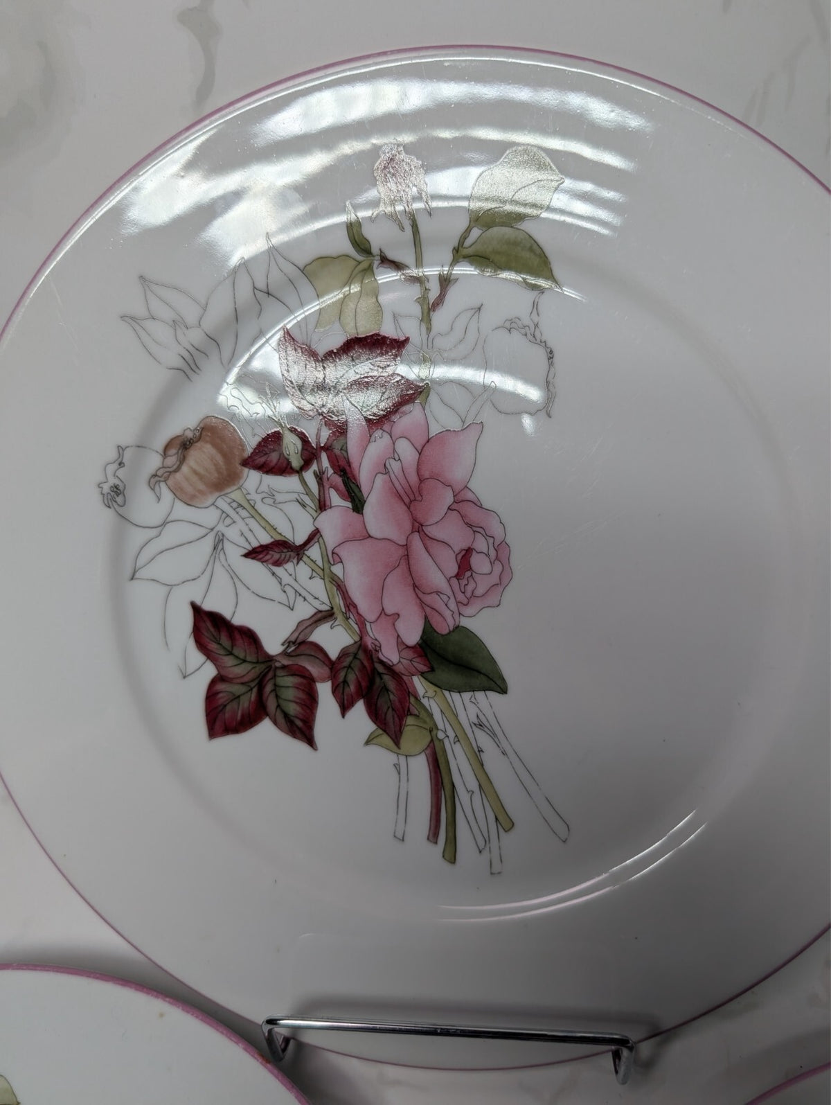Block Spal Watercolors Western Rose Dinner Plates Set of 3 Mary Lou Goertzen