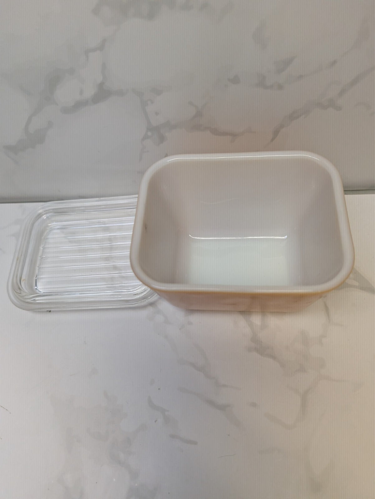 Vintage Pyrex Refrigerator Dishes 501 502 Brown Orange Set of 3 w/Lids USA