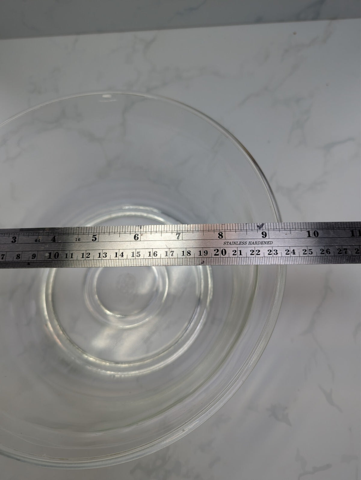 General Electric 13M12 Vintage Large 9.5" Clear Glass Mixing Bowl Ribbed Base