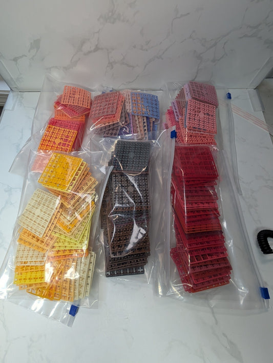 PixelHobby Classic Pixel/Tiles Squares Bulk Lot Warm Tones Red Brown Yellow
