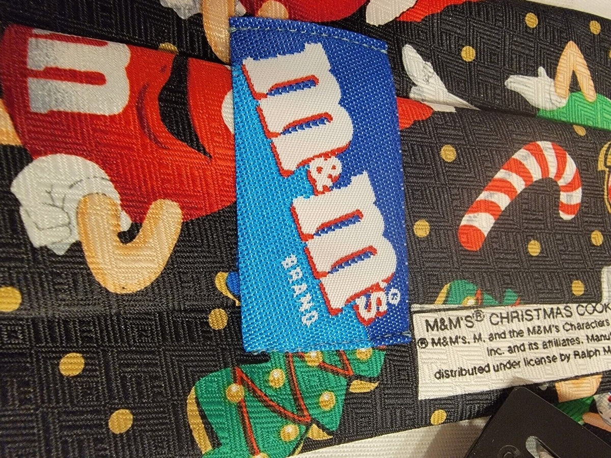Vintage Ralph Marlin  M&M Christmas Cookies And Candies Men's Tie NWT
