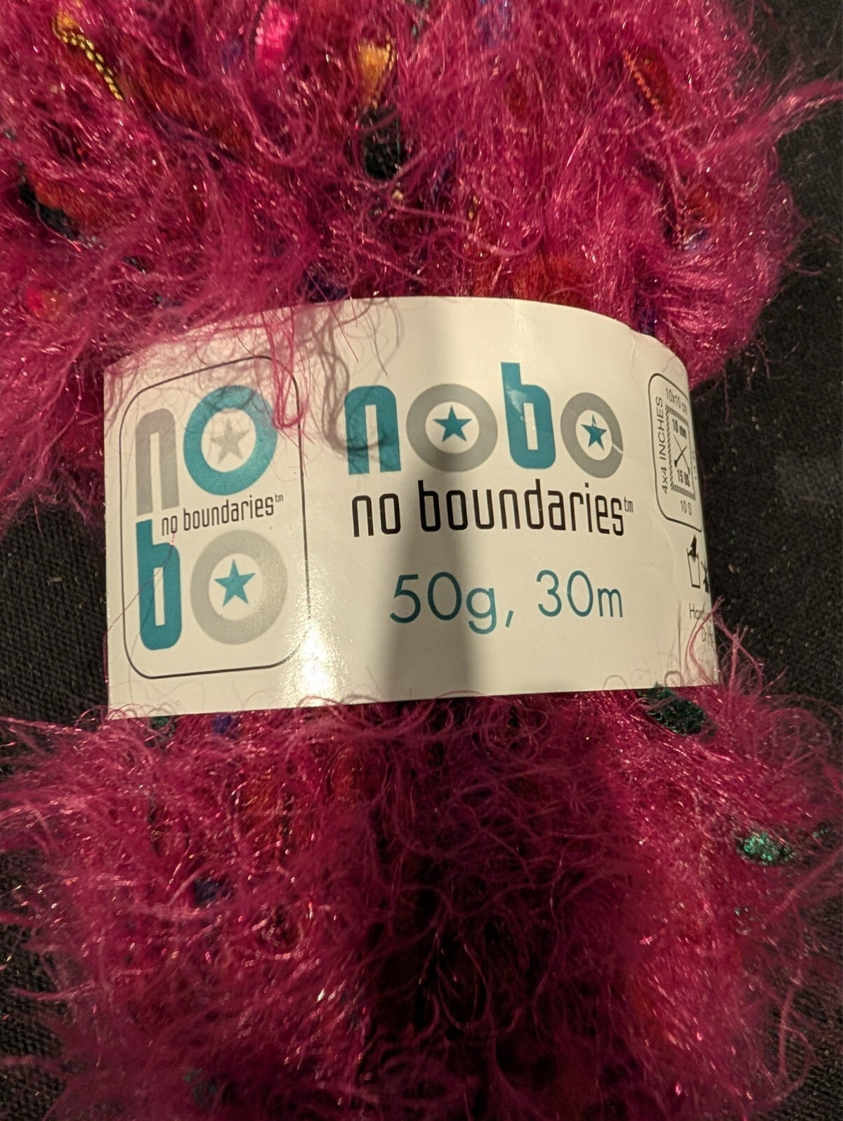4 Skeins No Boundaries Eyelash Fun Fur Novelty Yarn Berry Pink Wool Blend 200g