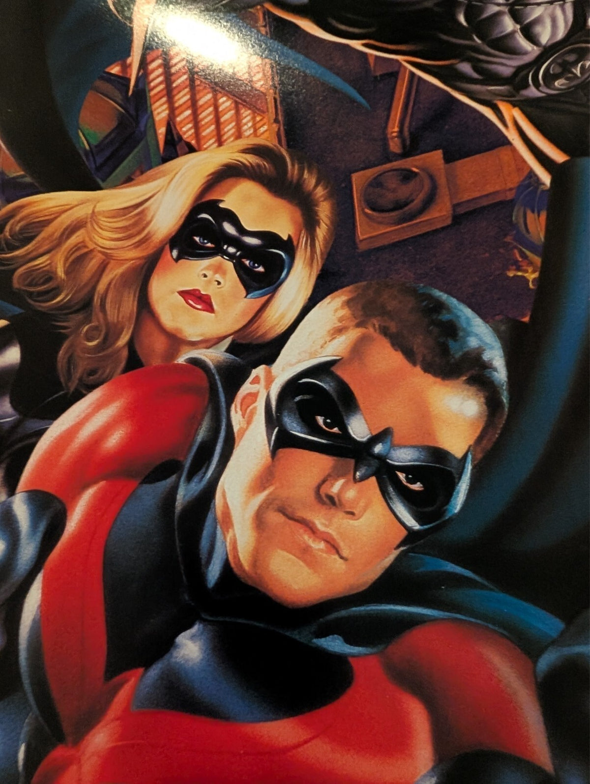 1997 Batman & Robin Movie Promo Poster Frito Lay Wal-Mart DC Comics George Cloon