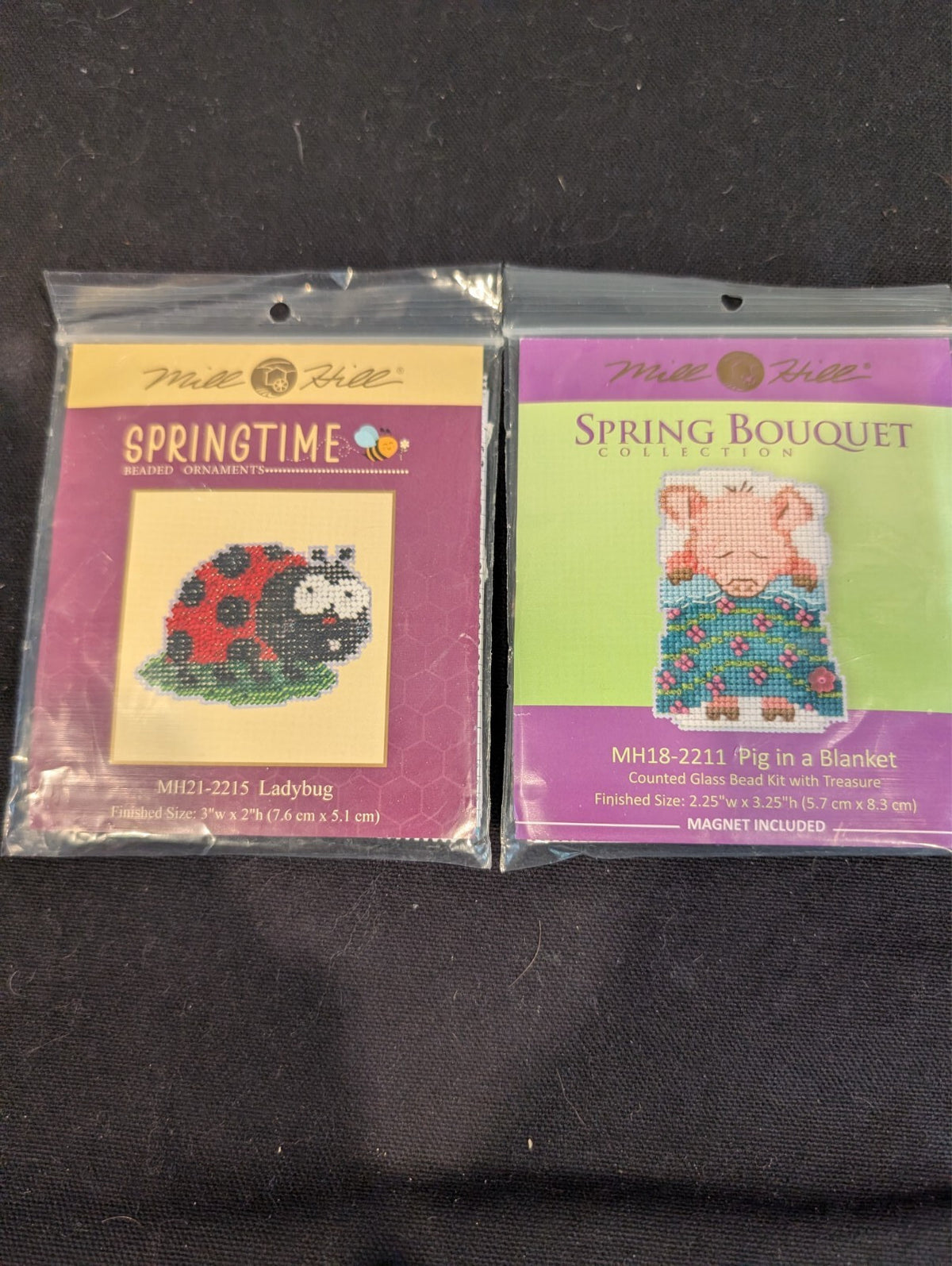 Mill Hill Beaded Cross Stitch Kits Lot Ladybug MH21-2215 Pig in Blanket Sealed