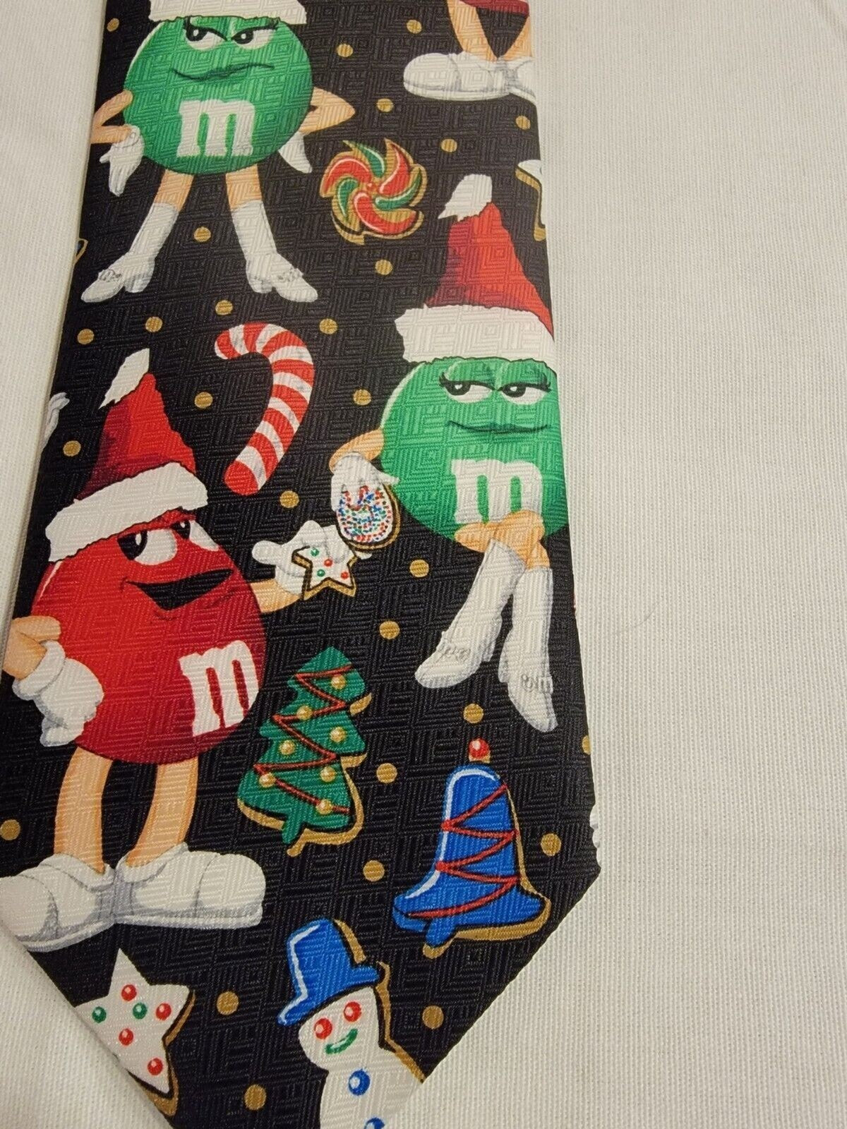 Vintage Ralph Marlin  M&M Christmas Cookies And Candies Men's Tie NWT