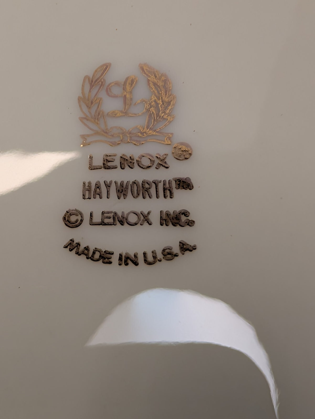 Lenox Hayworth Dinner Plates Set of 4 Ivory Gold Trim 10.5 in USA