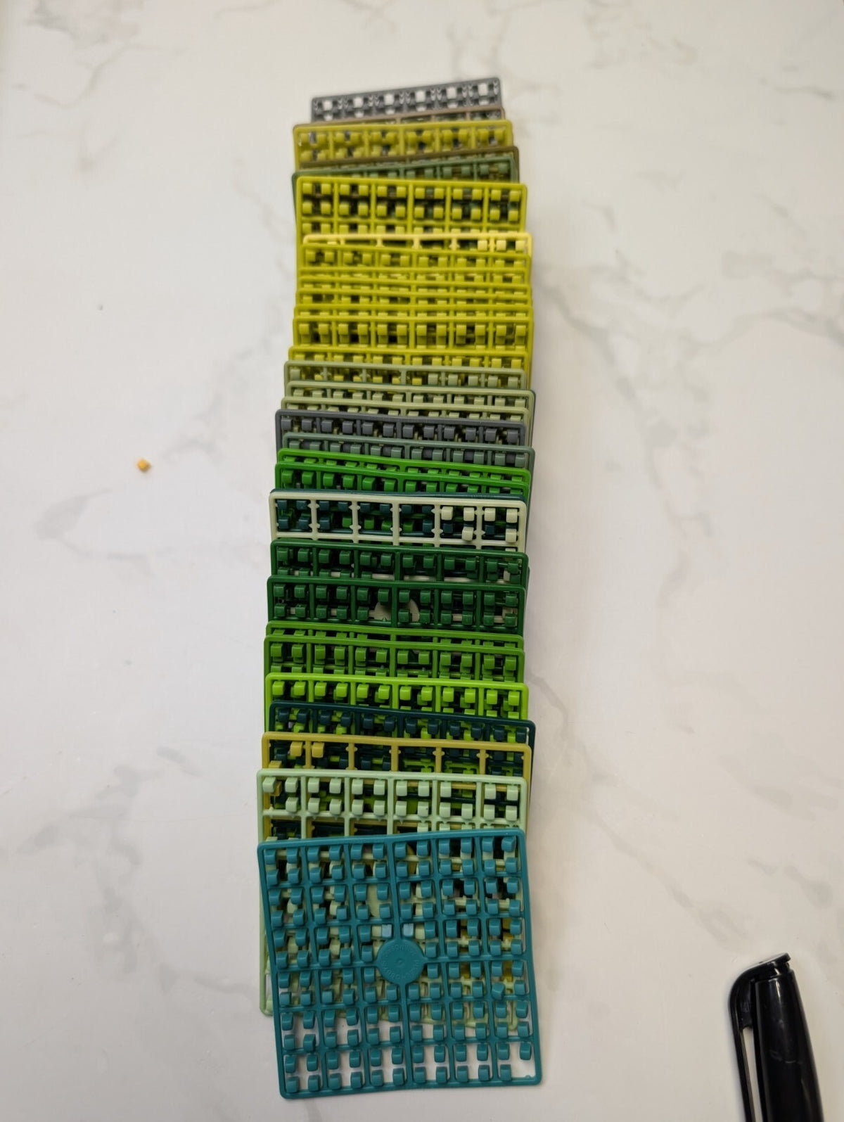 PixelHobby Classic Pixel Squares/Tiles Bulk Lot Cool Tones Blue Green Grey White
