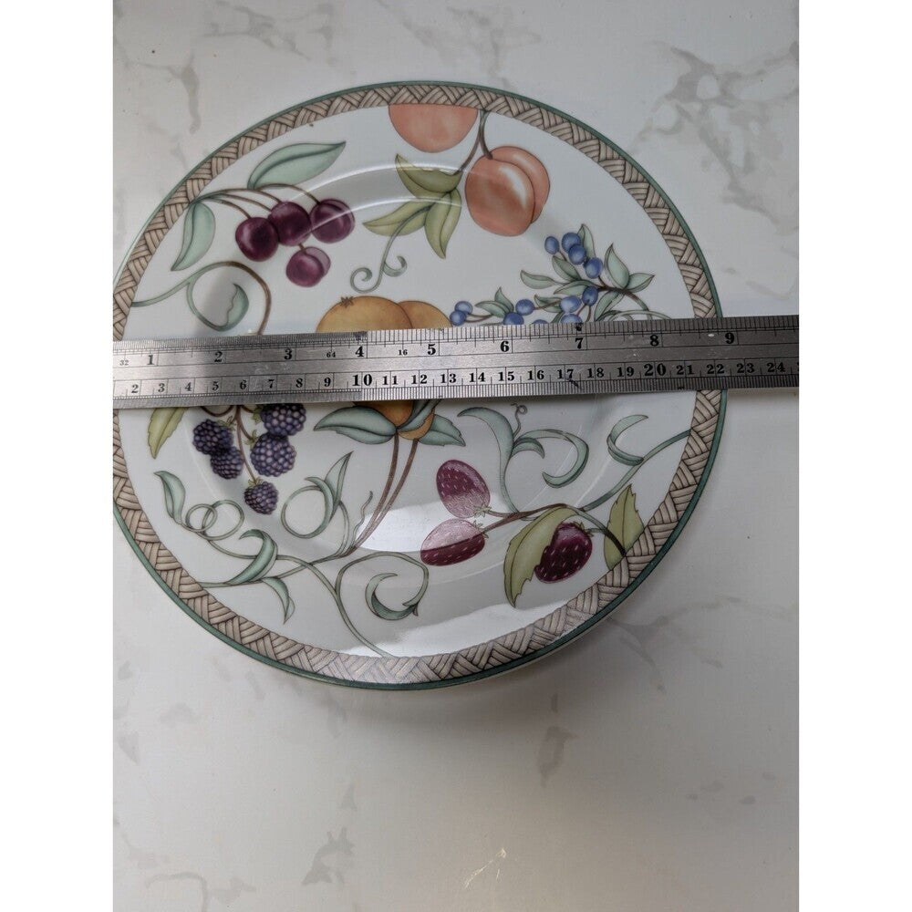 Dansk Umbrian Fruits Set of 4 Salad Plates 9" Portugal
