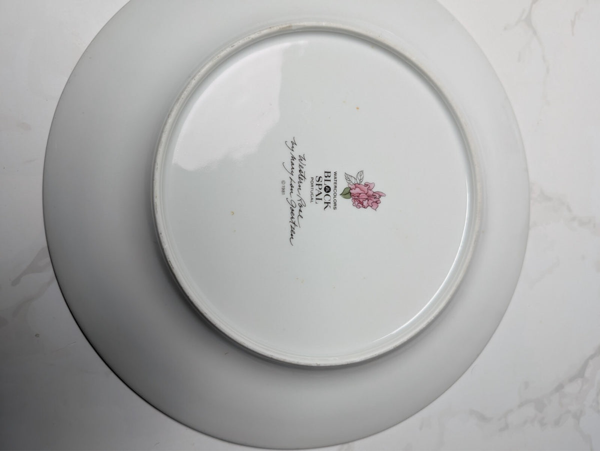 Block Spal Watercolors Western Rose Dinner Plates Set of 3 Mary Lou Goertzen