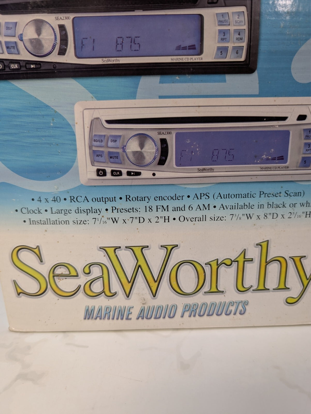 SeaWorthy SEA2300MB Marine AM/FM CD Receiver NOS 4x40W Prospec 2006