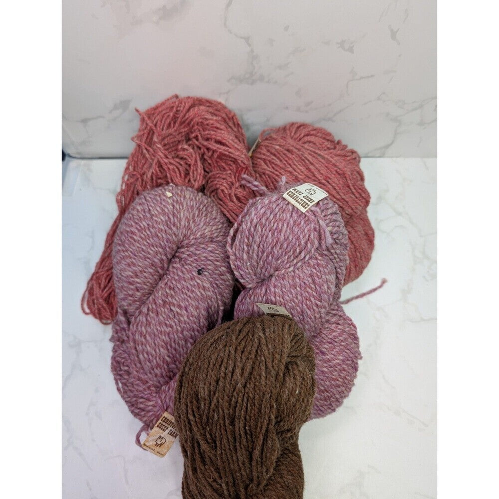 Christopher Sheep Farm Wool Yarn Lot 5 Skeins Richmond Maine Handspun