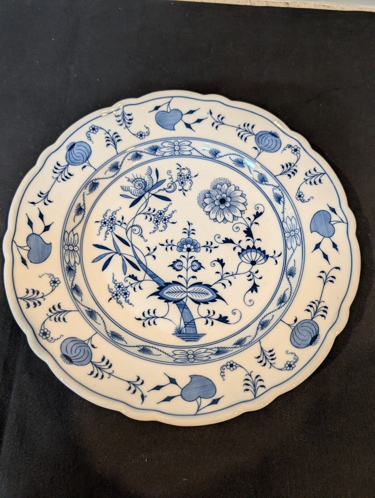 Teichert Blue Onion Oval Serving Bowl 12.75" – Late 19th Century
